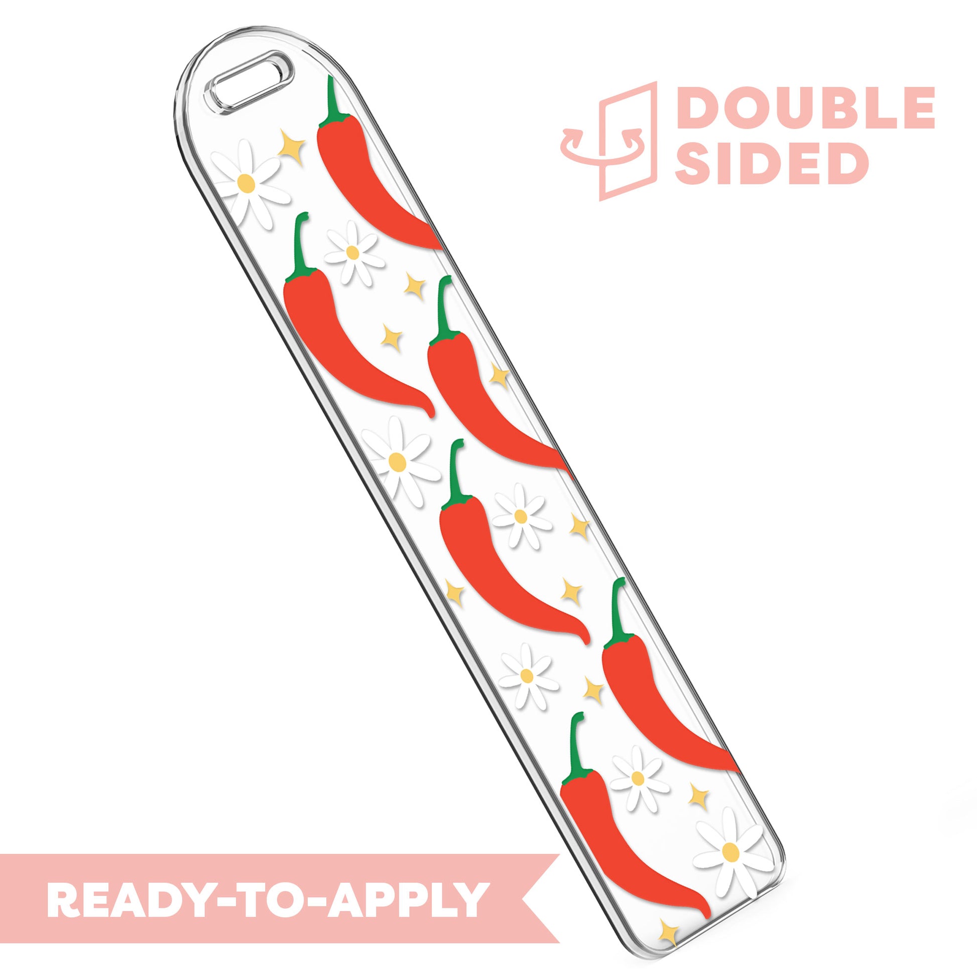 [ Double Sided ] Bookmark UV DTF Decal | Red Pepper 🌶️