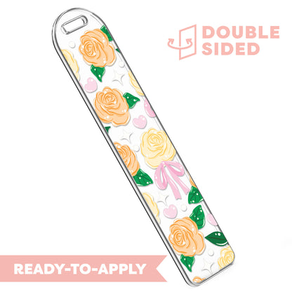 [ Double Sided ] Bookmark UV DTF Decal | Coquette Rose