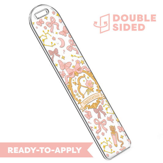 [ Double Sided ] Bookmark UV DTF Decal | Coquette Sagittarius
