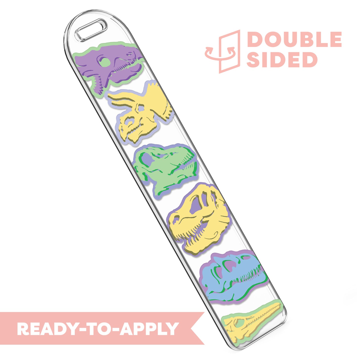 [ Double Sided ] Bookmark UV DTF Decal | Pop Dino