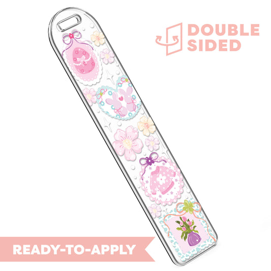 [ Double Sided ] Bookmark UV DTF Decal | Coquette Spring