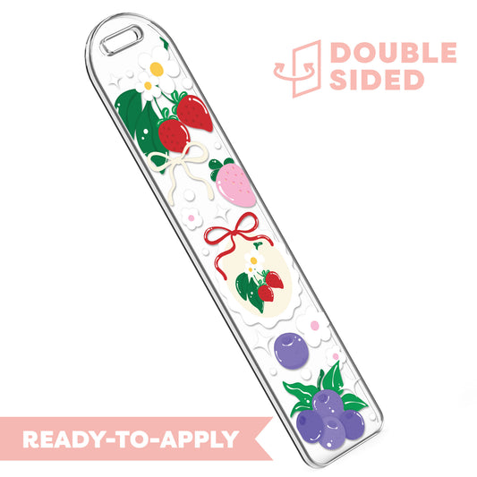 [ Double Sided ] Bookmark UV DTF Decal | Berry Lover