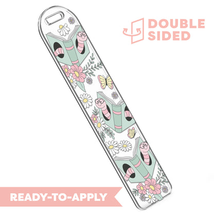 [ Double Sided ] Bookmark UV DTF Decal | Bookworm 📖