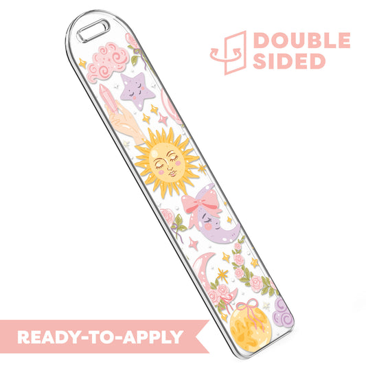 [ Double Sided ] Bookmark UV DTF Decal | Coquette Celestial