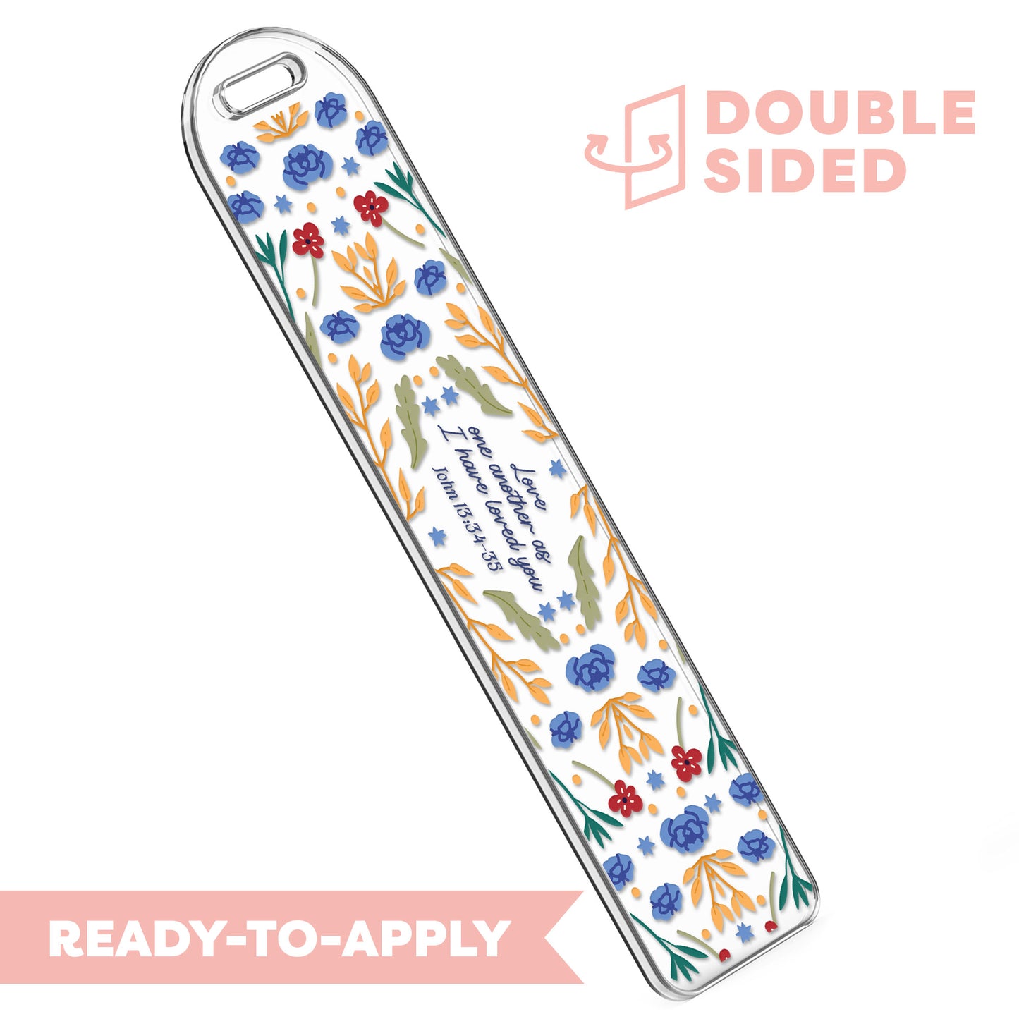 [ Double Sided ] Bookmark UV DTF Decal | Love One Another John 13:34-35