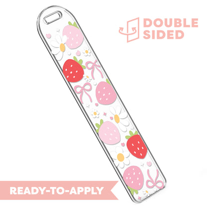 [ Double Sided ] Bookmark UV DTF Decal | Strawberry Girlie