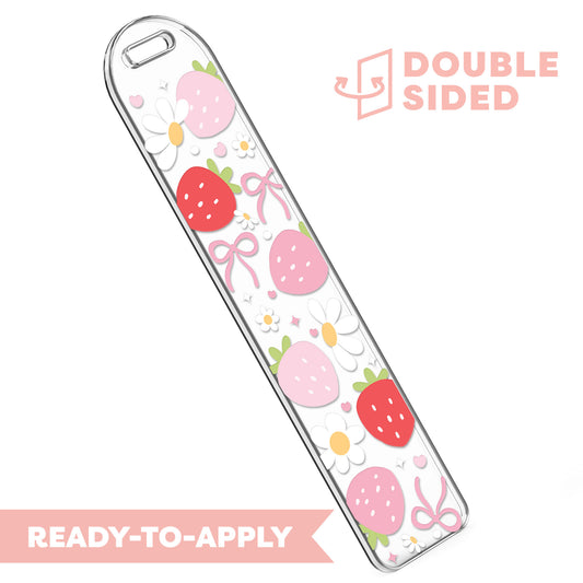 [ Double Sided ] Bookmark UV DTF Decal | Strawberry Girlie