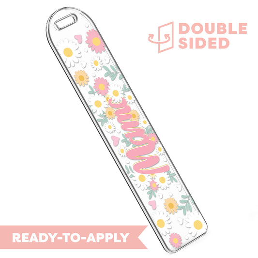 [ Double Sided ] Bookmark UV DTF Decal | Floral Field Mama