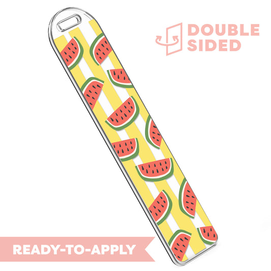 [ Double Sided ] Bookmark UV DTF Decal | Watermelon Stripe