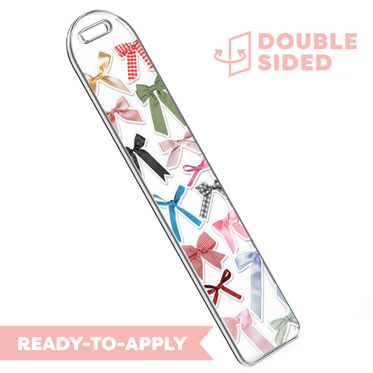 [ Double Sided ] Bookmark UV DTF Decal | Bow-tiful 