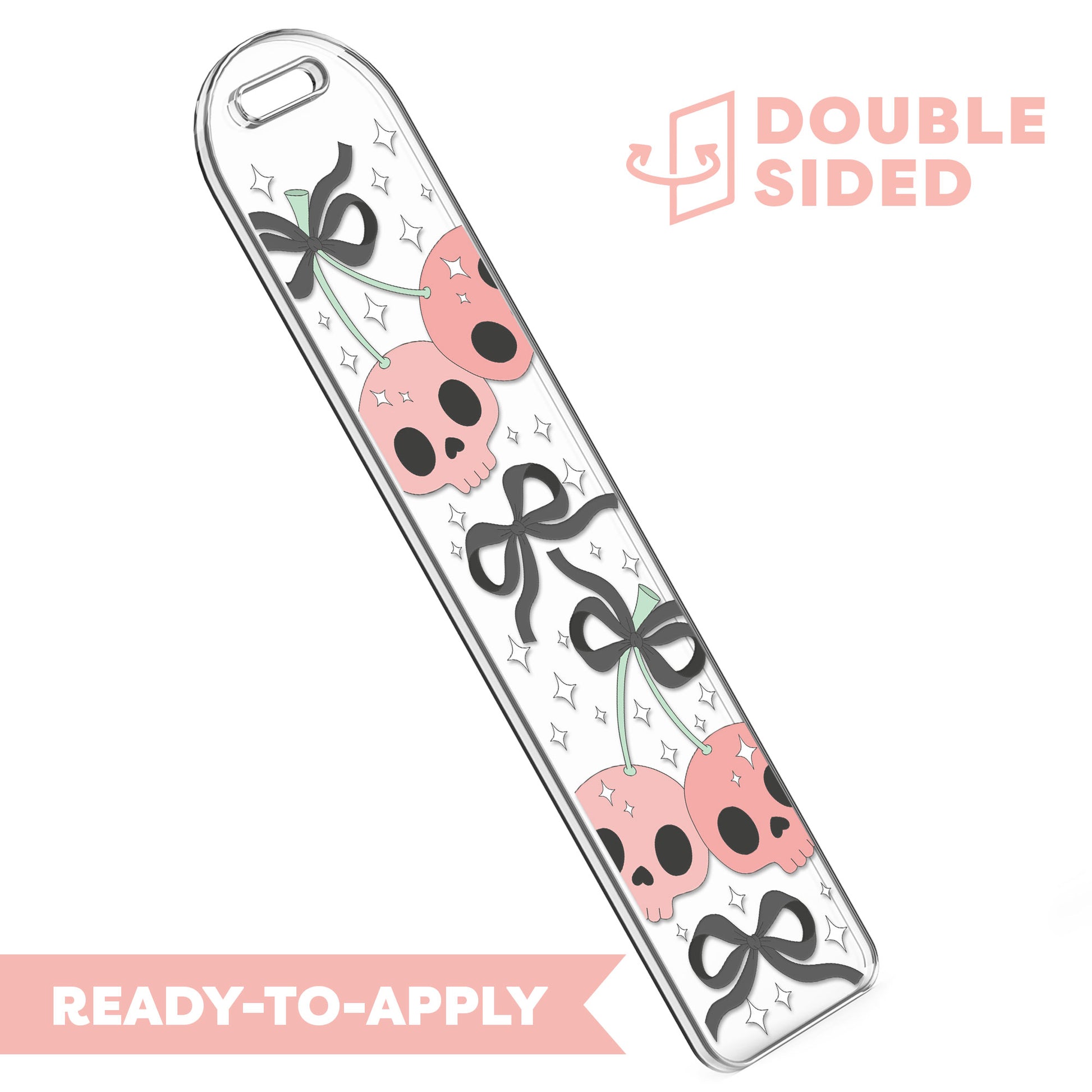 [ Double Sided ] Bookmark UV DTF Decal | Halloween Cherry
