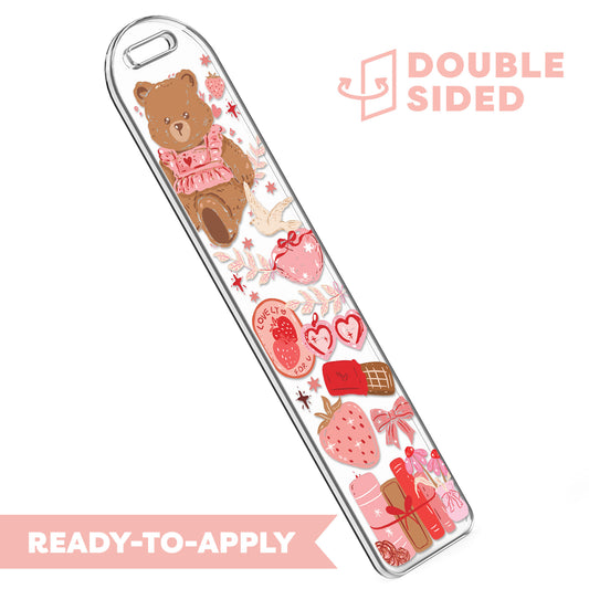 [ Double Sided ] Bookmark UV DTF Decal | Sweet Bear