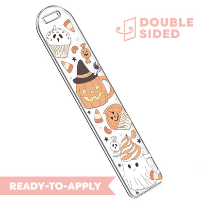 [ Double Sided ] Bookmark UV DTF Decal | Halloween Cafe