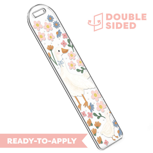 [ Double Sided ] Bookmark UV DTF Decal | Duck & Spring