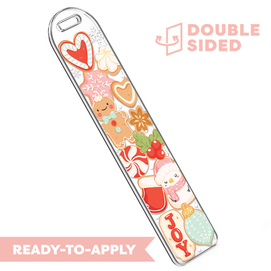 [ Double Sided ] Bookmark UV DTF Decal | Eat Cookies and Be Merry