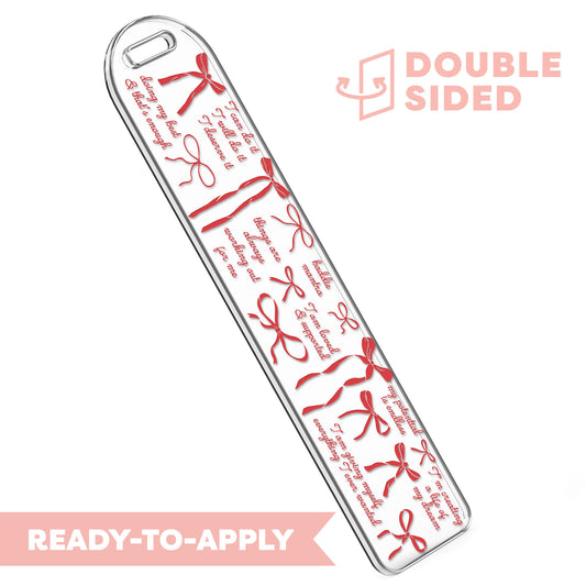 [ Double Sided ] Bookmark UV DTF Decal | Baddie's Affirmation