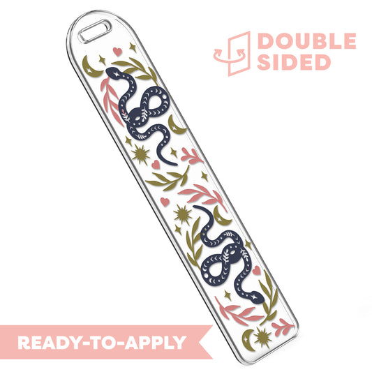 [ Double Sided ] Bookmark UV DTF Decal | Mystic Snake