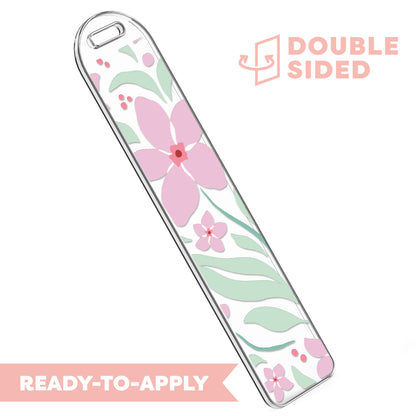 [ Double Sided ] Bookmark UV DTF Decal | Pink Petal Party
