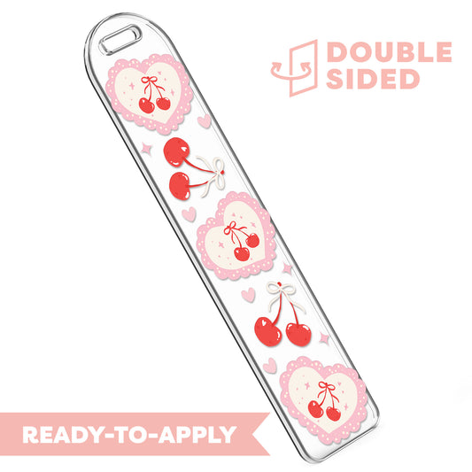 [ Double Sided ] Bookmark UV DTF Decal | Romantic Cherry 💘