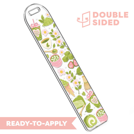 [ Double Sided ] Bookmark UV DTF Decal | Matcha Lover