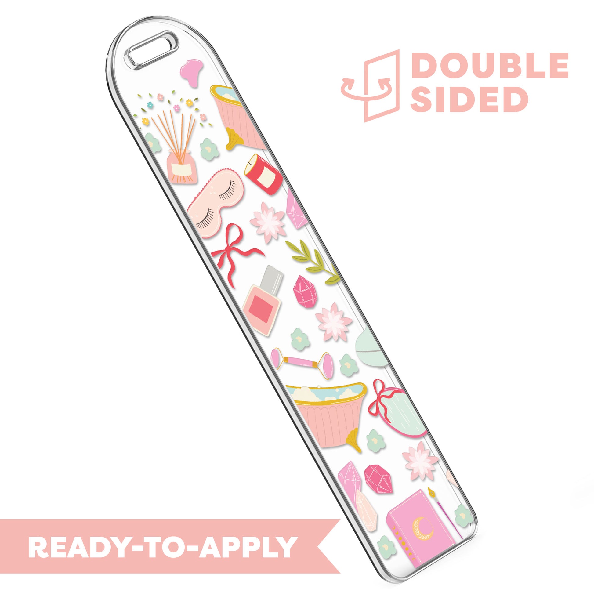 [ Double Sided ] Bookmark UV DTF Decal | Self-Care Queen