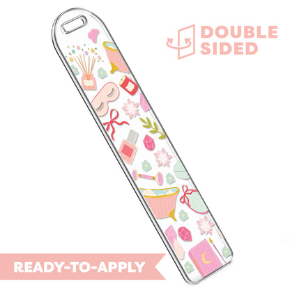 [ Double Sided ] Bookmark UV DTF Decal | Self-Care Queen