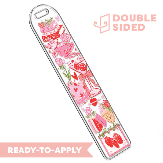 [ Double Sided ] Bookmark UV DTF Decal | Galentine Time