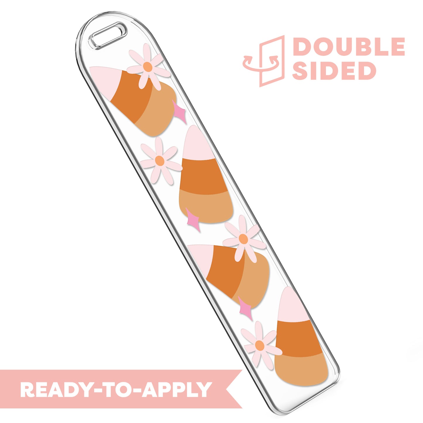 [ Double Sided ] Bookmark UV DTF Decal | Candy Corn Obsession
