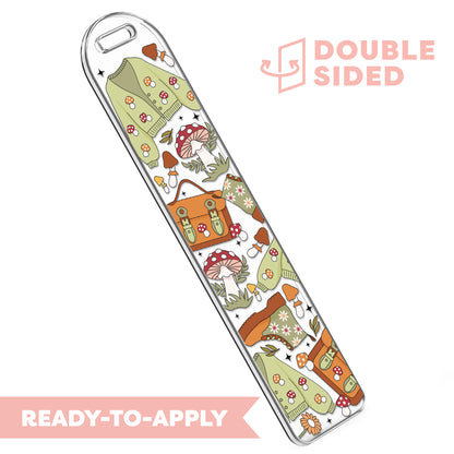 [ Double Sided ] Bookmark UV DTF Decal | Cozy Fall Mushroom 