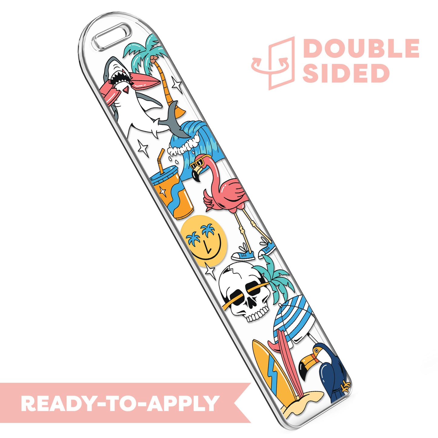 [ Double Sided ] Bookmark UV DTF Decal | Summer Chillin'
