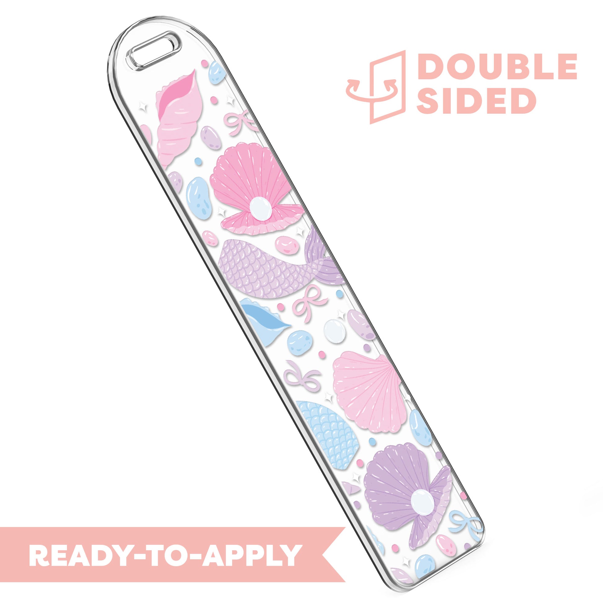 [ Double Sided ] Bookmark UV DTF Decal | Seashell & Mermaid