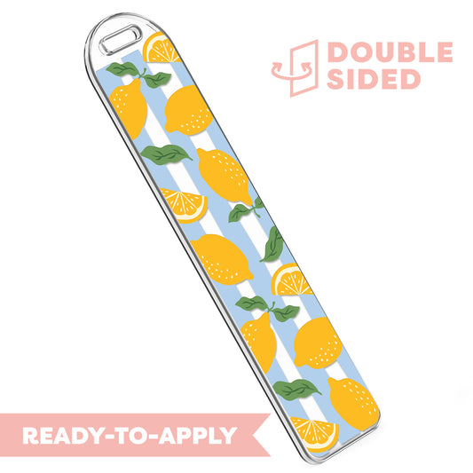 [ Double Sided ] Bookmark UV DTF Decal | Lemon Stripe