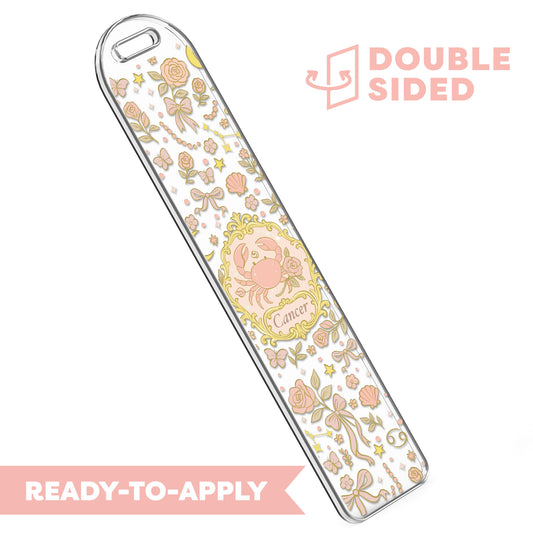 [ Double Sided ] Bookmark UV DTF Decal | Coquette Cancer