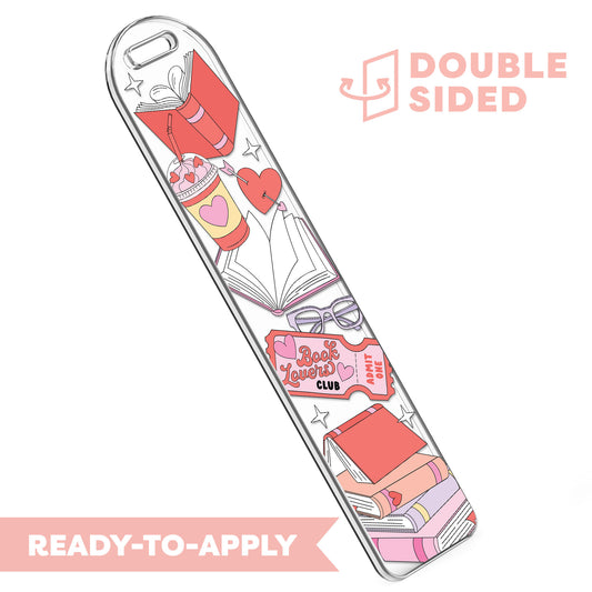 [ Double Sided ] Bookmark UV DTF Decal | Book Lovers Club