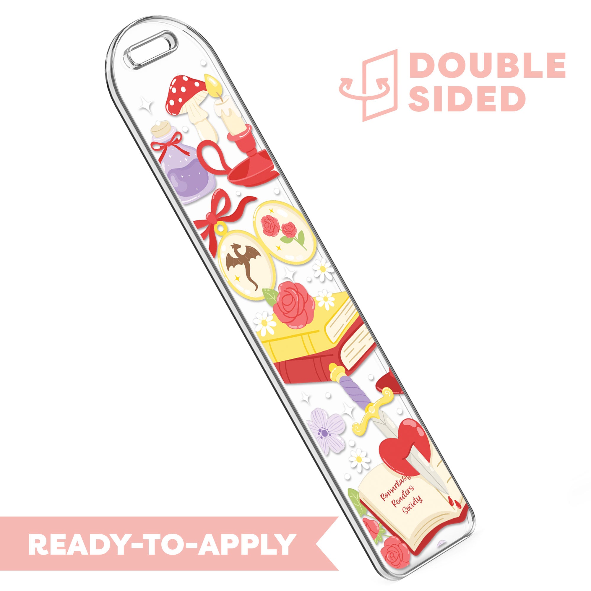 [ Double Sided ] Bookmark UV DTF Decal | Romantasy Readers Society ...