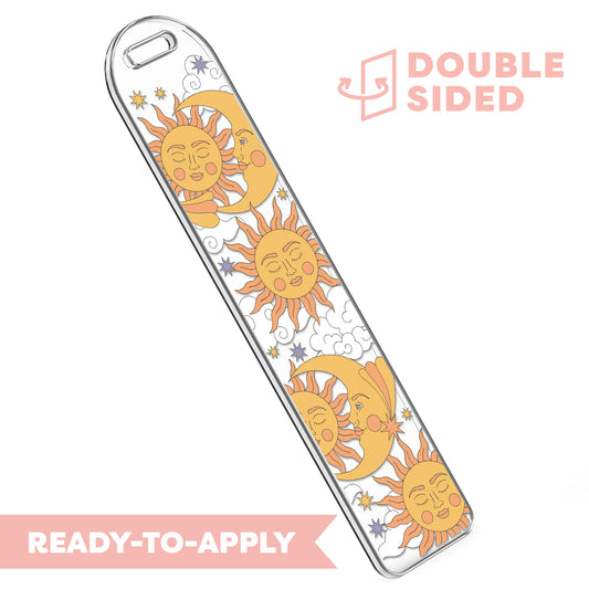 [ Double Sided ] Bookmark UV DTF Decal | Celestial Sun & Moon