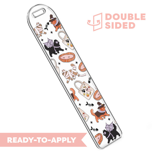 [ Double Sided ] Bookmark UV DTF Decal | Spooky Kitties