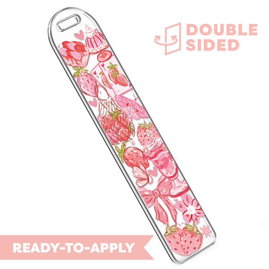 [ Double Sided ] Bookmark UV DTF Decal | Strawberry Dream 🍓