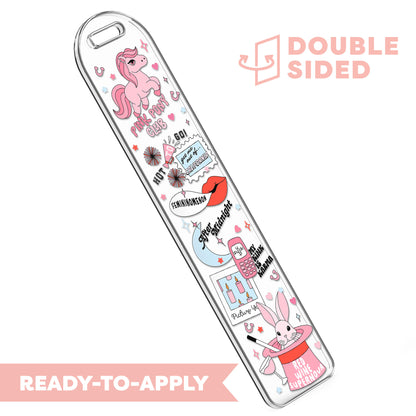 [ Double Sided ] Bookmark UV DTF Decal | Kawaii Pop Culture