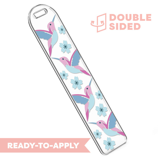 [ Double Sided ] Bookmark UV DTF Decal | Hummingbirds