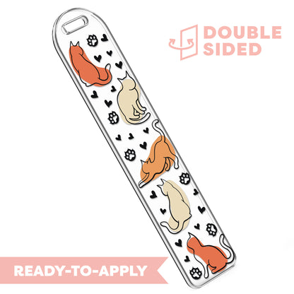 [ Double Sided ] Bookmark UV DTF Decal | Boho Cat