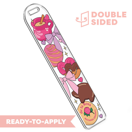 [ Double Sided ] Bookmark UV DTF Decal | Romantic De La Rosa