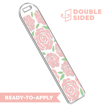 [ Double Sided ] Bookmark UV DTF Decal | Rosy Glow