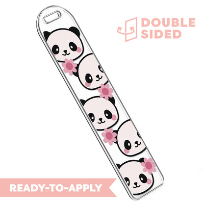 [ Double Sided ] Bookmark UV DTF Decal | Kawaii Panda