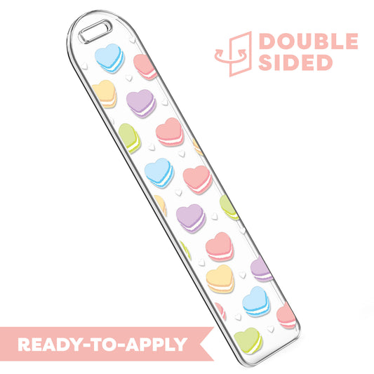 [ Double Sided ] Bookmark UV DTF Decal | Heart Macaroon