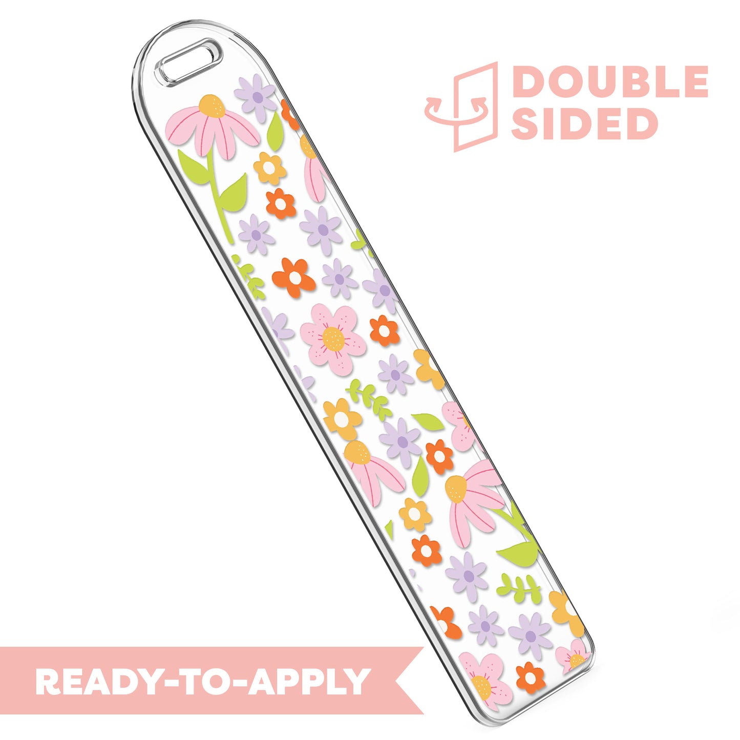 [ Double Sided ] Bookmark UV DTF Decal | Petal Bliss