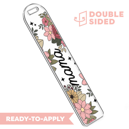 [ Double Sided ] Bookmark UV DTF Decal | Flower To Mama