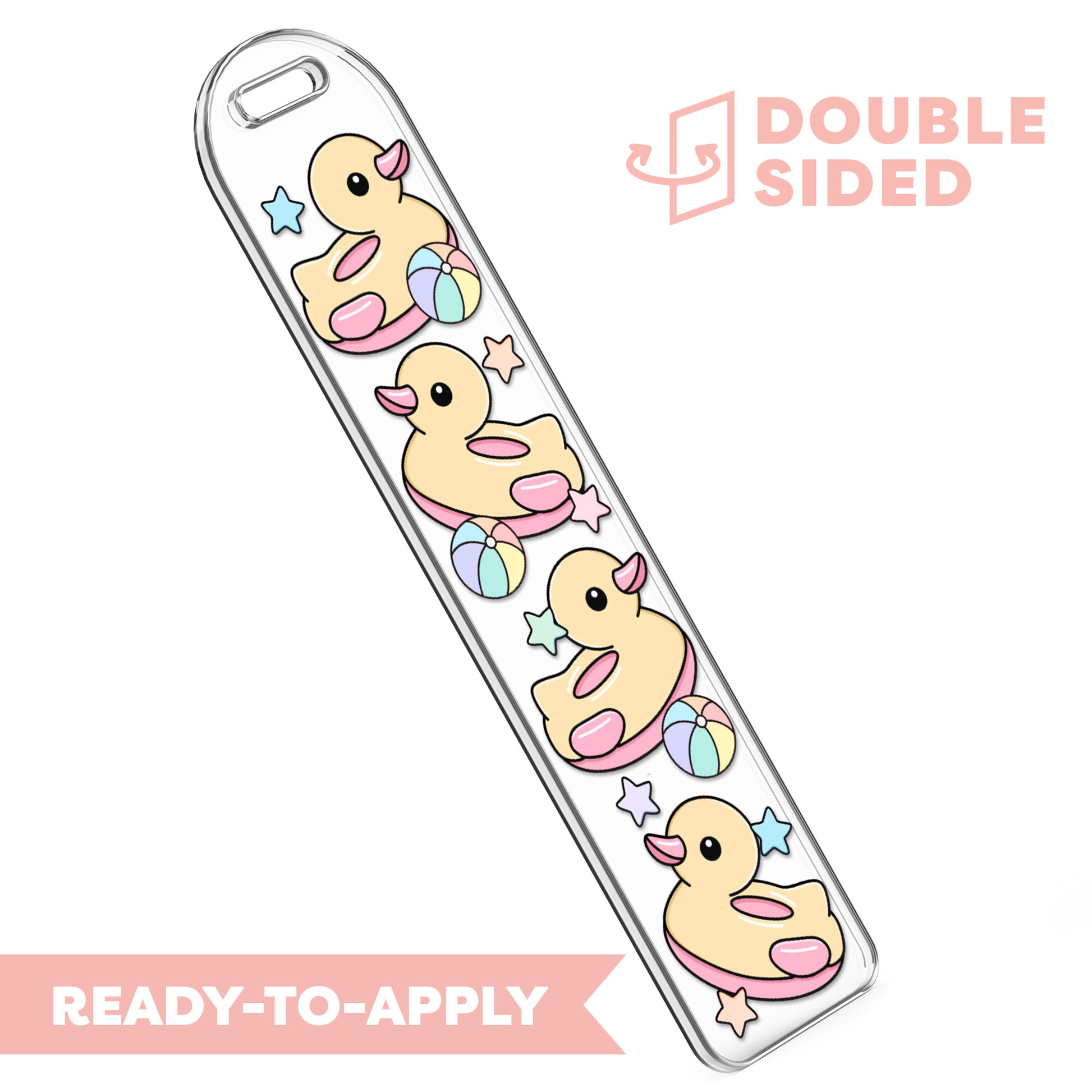 [ Double Sided ] 16oz Cup UV DTF Decal | Kawaii Ducky