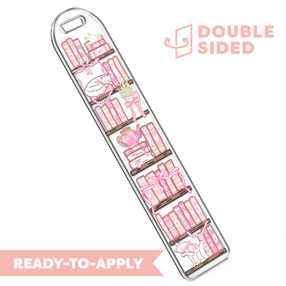 [ Double Sided ] Bookmark UV DTF Decal | Princess Book Shelf