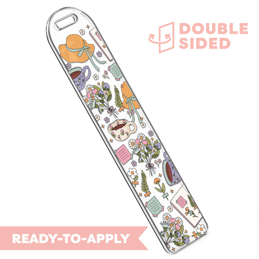 [ Double Sided ] Bookmark UV DTF Decal | Tea Time Cottage Core